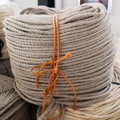 China 6mm Synthetic Materials Decorate 3 Strand Synthetic Jute Rope For Strapping for sale