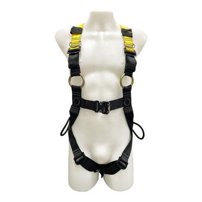 China High Strength Customized Professional Work Safety Protect Waterfall Harness Electrician Full Body Construction Fall Protection Seat Belt for sale