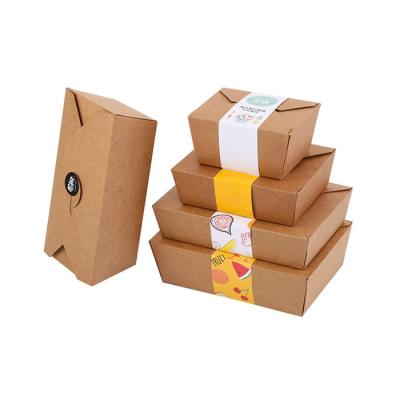 China High Grade Disposable Brown Kraft Paper Take Out Food Containers For Sale for sale