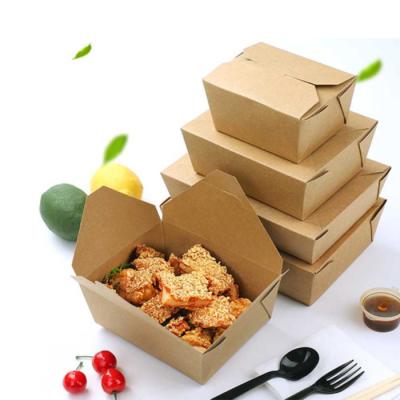 China Excellent Quality Disposable Cheap Price Disposable Different Size Kraft Paper Box With Lid for sale