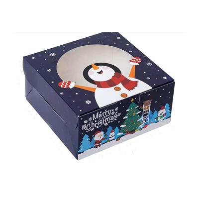 China High Quality Disposable New Design Most Popular Christmas Boxes Gift With Window For Cookies for sale