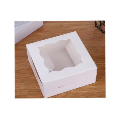 China Disposable good quality biodegradable food grade kraft paper dessert box for export for sale