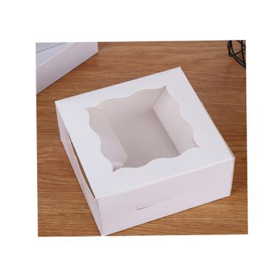 China Disposable Customized Environmental Protection Christmas Brown Kraft Paper Box For Dessert for sale