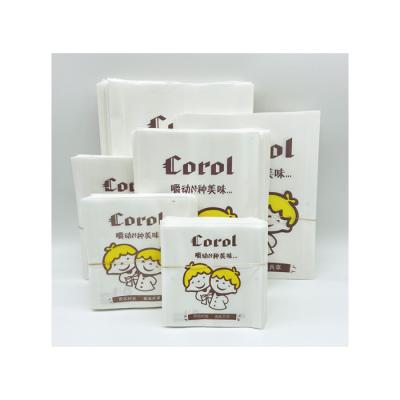 China Recycled Materials Food Grade Fried Chicken Packaging French Fries Greaseproof Disposable Paper Bag For Fast Food for sale