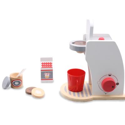 China Pretend Kitchen Play Toy Set Wooden Kids Pretend Play Sets Pretend Coffee Maker Machine Game Christmas Gifts Blender Wooden Educational Toy Mixer Kitchen for sale