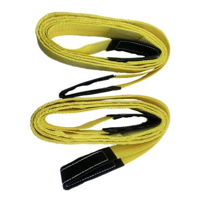 China Factory direct 100% polyester high tenacity webbing flat sling wholesale 3T polyester flat belt for lifting for sale