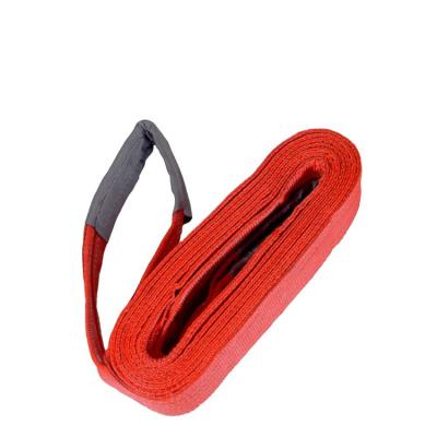 China High tenacity 100% polyester durable using EN1492-1: 2000 belt 5t 100% polyester webbing flat slings for sale