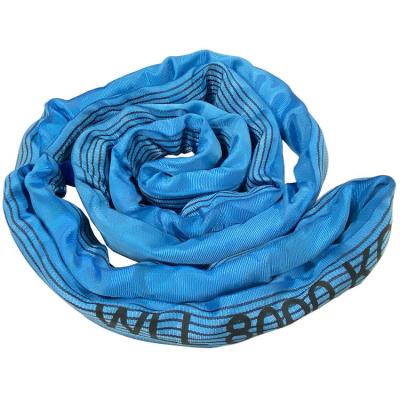 China High Tenacity 100% Polyester Manufacturers Directly Supply Endless Round Lifting Sling 8T / Belt Webbing Sling for sale