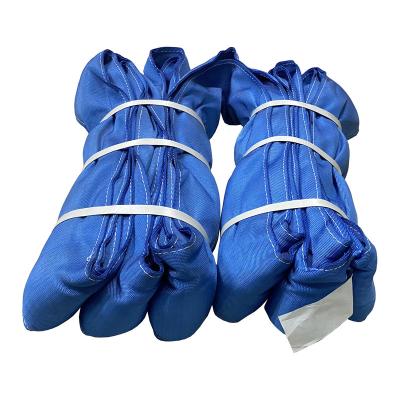 China Lifting Goods Lifting Equipment Material Handling Cargo Lashing 10T Polyester Endless Round Sling for sale