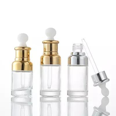 China Personal Care 30ml Shoulder Oblique Clear Bottle High Grade Essential Oil Serum Dropper Customized Bottle Customized Bottle For Cosmeticpackaging for sale