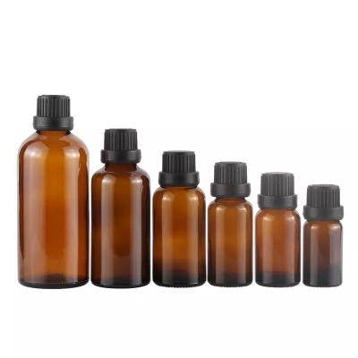 China 30ml Cosmetic Wholesale Essential Oil Bottle Amber Glass Screen Printing Aromatherapy Essential Oil Bottle for sale