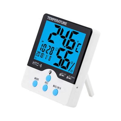 China Calendars Desktop Digital Humidity Meter Alarm Clock Thermometer Hygrometer Desk Clip Clock Back Light for sale