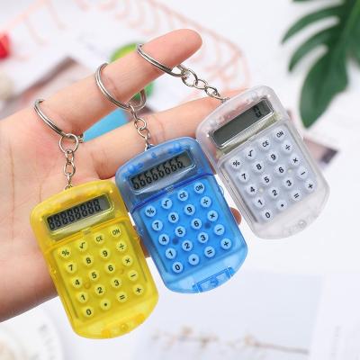 China Portable Keychain Electronic Calculator Key Rings General Purpose Calculator Key Chain For Students School for sale