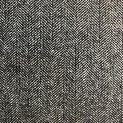 China Double Faced 50%Wool 50%Polyester Herringbone Black And Gray Single Faced Garment Fabric for sale