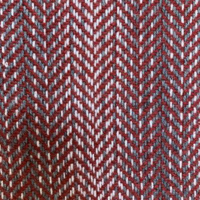 China 540g Organic High Viscous Gray Red Gray Red Gradual Change Wool Amount 40% Herringbone Fabric For Garments for sale