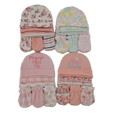 China Eco-Friendly Cozy Scratch Mittens And Set Beanie Hat Baby Summer Baby Boy Hat for sale