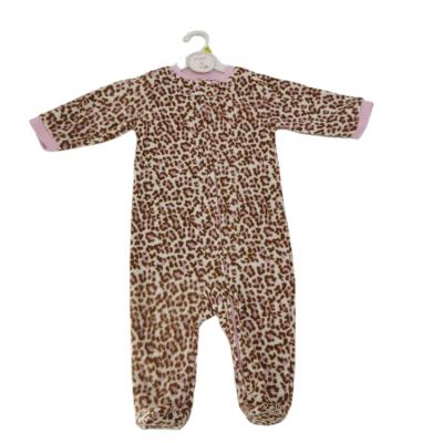 China Breathable baby sleepwear/unisex cotton polyester fleece baby footed jumpsuit coveralls for sale