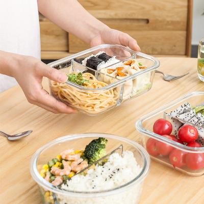 China Heat Resistant Meal Prep Glass Food Top Storage Container Set With Hinged Lids BPA Free Locking Storage Box for sale