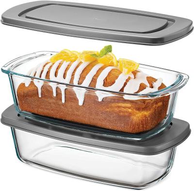 China Sustainable Microwave Safe Oven Cookware High Borosilicate Glass Baking Pan& Dish Eco-Friendly Glassware Bakeware Set for sale