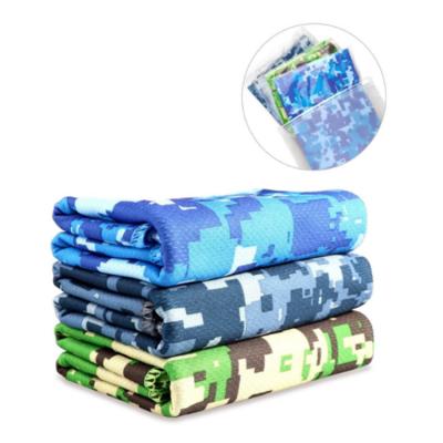 China Compressed promotion product custom printed cheap price durable ice cooling towel for soorts for sale