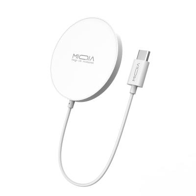 China â ‰ ¤ 3MM MIQIA Wireless Charger Palladium 15W Magnetic Mobile Fast Charging Wireless Chargers For iPhone 12 AirPods pro for sale