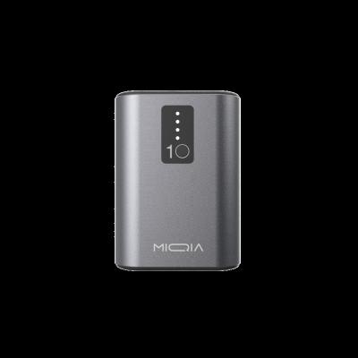 China Portable Type C Power High Capacity 10000mAh Gray Slim Universal Fast Support Charging Bank for sale