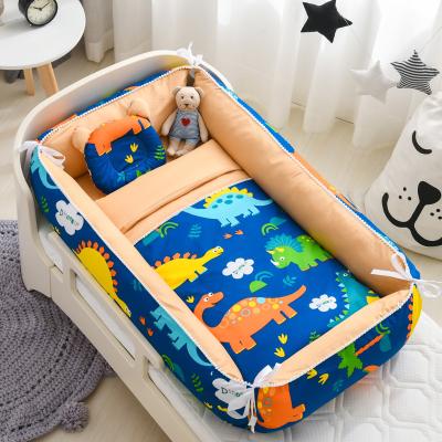 China Portable Sleep Baby Crib Bumper Carry Nest Baby Nest Anti-Static Newborn Sofa Bed Travel Hutch Bumper with Pillow Cushion Comforter for sale