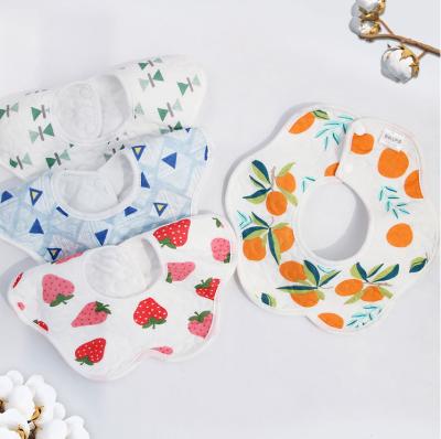 China China Soft Muslin Bib Toddler Girl Washable 100% Washable Waterproof Newborn Infant Girl Cotton Baby Bibs for sale