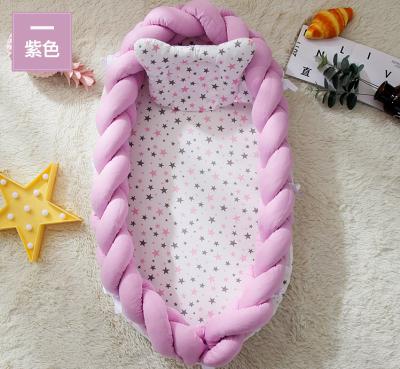 China Certification Portable Crib Co-sleeping Foldable Crib Hutches and Lounge 100% Soft Cotton Newborn Cribs Sofa Cushion for sale