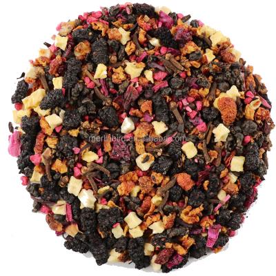 China Loose Tea Clove Cranberry Dragon Fruit Roselle Blackberry Oolong Tea for sale