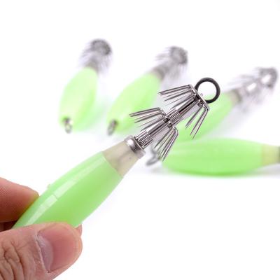 China Lead Tackle Fishing Lure Brave 15g 10cm Fishhook Glow Jigging Hook 32 High Quality Luminous Hooks In Stock for sale