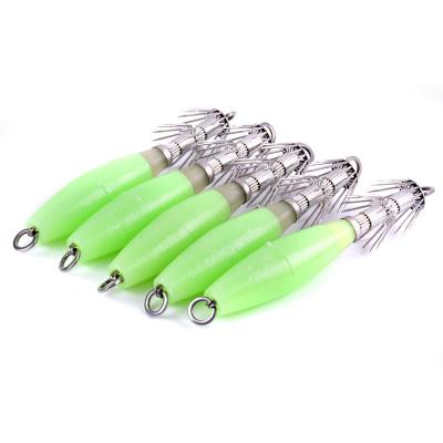 China Lead Lure Material Fishing Wholesale In Bright Glow 15g 10cm Running Jig Hooks 32 Hooks Fishin Accessories For Octopus for sale