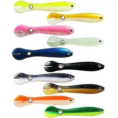 China Hot sale 6g 10cm TPR simulation lure loach lure eyelet hole to tail vivid bionic worm fishing plastic soft bait Re-00r-001 for sale