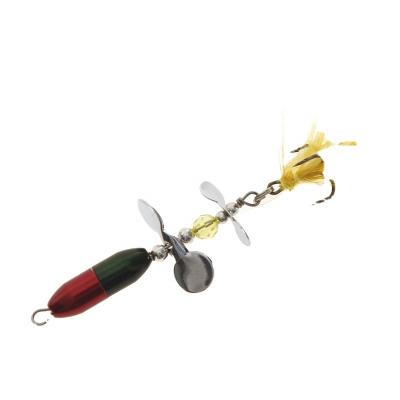 China ABS Plastic Spinner Spinning Sequins Fishing Lure 10g/7cm Wobbler Groundbait with Feather Fishing Tackle for Bass Trout Perch Pike for sale