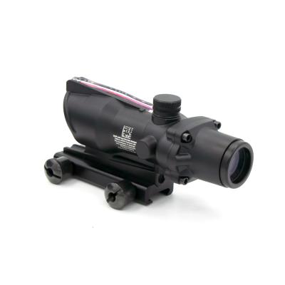 China Tactical Red Spike Pattern Black Sight Rifle Scope 4x32 Fiber Optic Conch Sight Hot Sale Quality Custom for sale