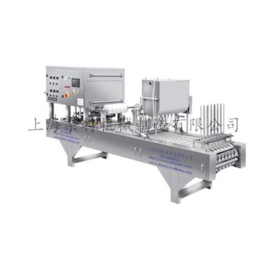 China High Speed ​​Automatic Plastic Beverage Bowl / Tray Sealing Machine With Automatic Date Printing for sale