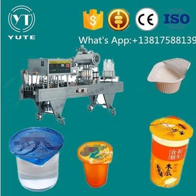 China Automatic Beverage Honey/Yogurt Filling Machine/Juice Drink Cup Sealing Machine for sale