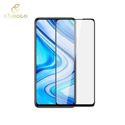 China Mobile Phone Printing 9D Silk Tempered Glass Screen Shockproof Protector For Xiaomi Redmi Note 9 pro 5G for sale