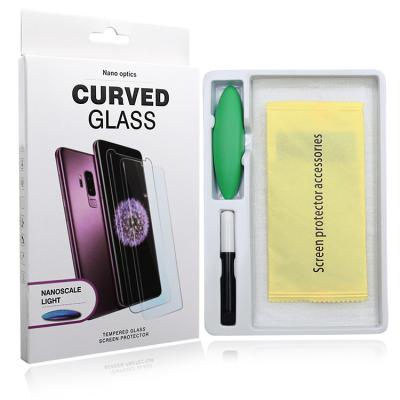 China Nano Glue Anti Shock UV Liquid Glue 3D Full Curved Edge Screen Protector Tempered Glass For Samsung Galaxy Note 8 for sale