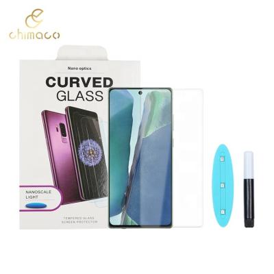 China Anti-Fingerprint Full Glue Tempered Glass UV Light Screen Protector / Bubble Free Case Friendly Protection For Samsung Galaxy Note 20 Ultra for sale