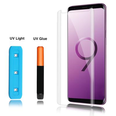 China 3D Full Cover Glue 0.25MM Anti-Explosion Adhesive Adhesive UV Tempered Glass Screen Protector For Samsung Galaxy S8/9 for sale