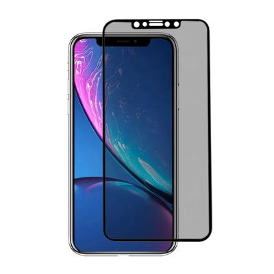 China Anti Peep Mobile Phone Privacy Tempered Glass Screen Protector For iPhone Xs/Max Xs/XR for sale