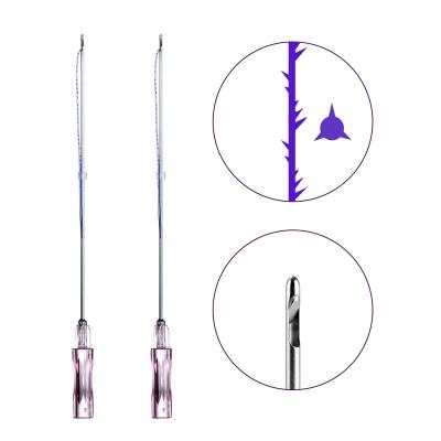 China PDO Bestsellers Wholesale L Blunt Tooth 6d 21g100mm Lift Suture Thread Hilos Pdo Thread For Buttocks Breast Nose And Face Tightening for sale