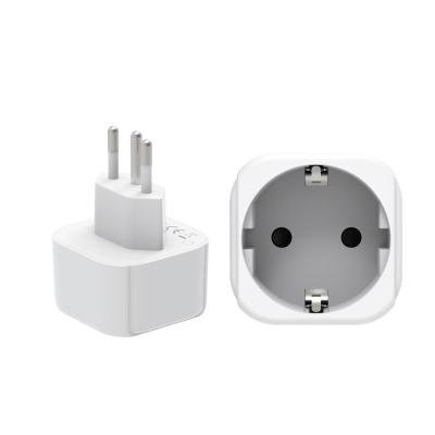 China Portable Safty 3pins EUROPE to BRAZIL Power Plug Socket Adapter Travel Converter for sale