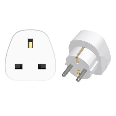 China Google Assitance Ordered UK to EU Plug Power Converter Plug 2 Pin Socket UK to EU Travel Adapter for sale