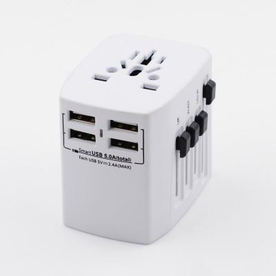 China Residential/All-Purpose 4 Port USB All In One Universal USB Outlet AU/US/UK/EU Plug World Travel Charging Adapter for sale