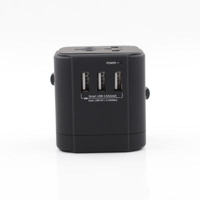 China Worldplug All-in-One International Power Adapter Universal Residential/Multi-Purpose Travel Adapter with 4.5A 3USB Universal Travel Adapter for sale