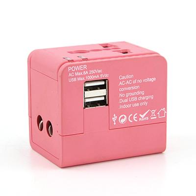 China Safty Promotion Gifts Universal USB World EU USA AUS UK Plug Travel Adapter Plug Adapter Charger for sale