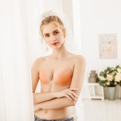 China Wholesale Hot Sale QUICK DRY Strapless Self Adhesive Silicone Factory Invisible Pump Bra For Wedding Dress for sale