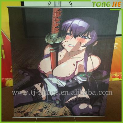 China Hypermarket Outlet Hot Sale Anime Wall Hanging Roll Products With Plastic Rods for sale